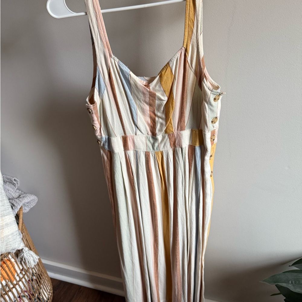 Striped Multicolor Midi Dress
